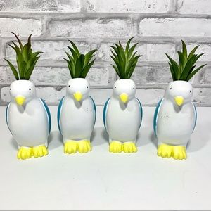 Set of 4 Sun Squad Artificial Mini Succulent Birds